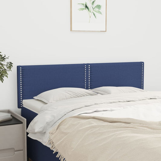Hoofdborden 144x5x78/88 cm stof blauw is nu te koop bij PeponiXL, paradijselijk wonen!