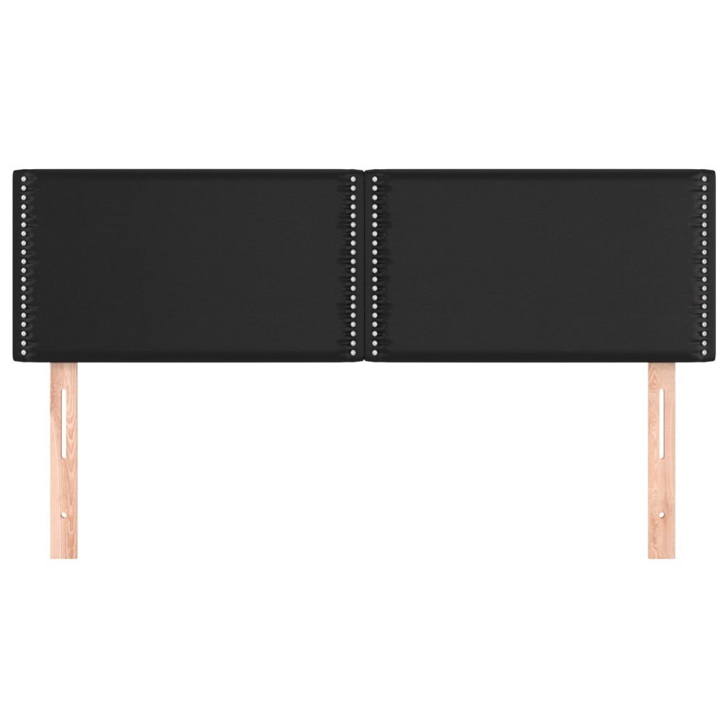 Hoofdborden 144x5x78/88 cm kunstleer zwart is nu te koop bij PeponiXL, paradijselijk wonen!