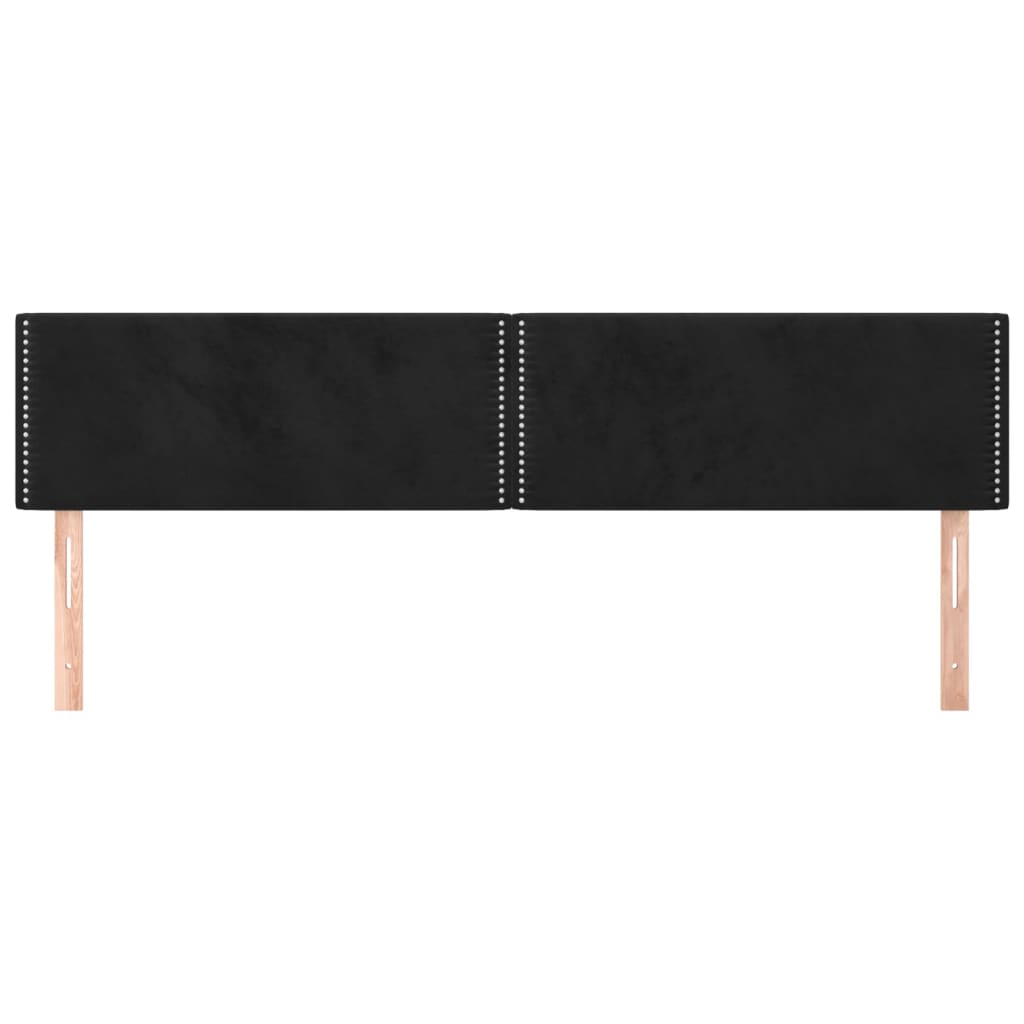 Hoofdborden 160x5x78/88 cm fluweel zwart is nu te koop bij PeponiXL, paradijselijk wonen!