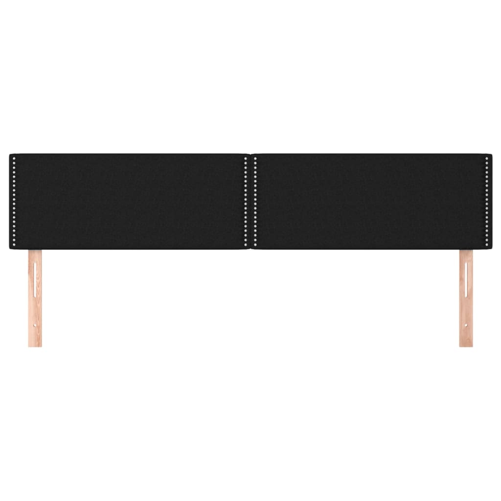 Hoofdborden 180x5x78/88 cm stof zwart is nu te koop bij PeponiXL, paradijselijk wonen!