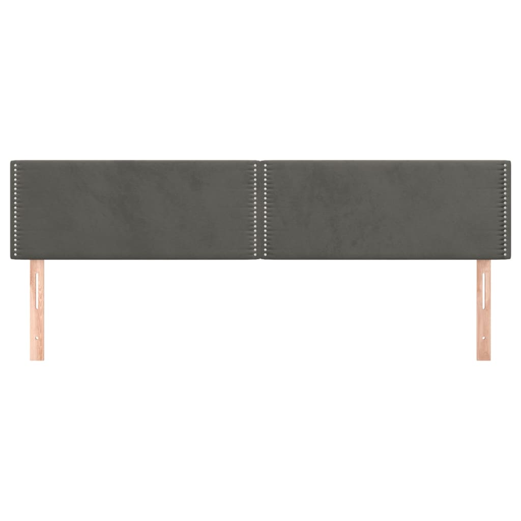 Hoofdborden 180x5x78/88 cm fluweel donkergrijs is nu te koop bij PeponiXL, paradijselijk wonen!
