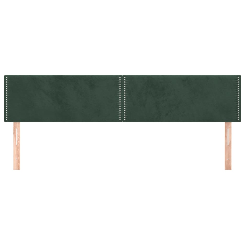 Hoofdborden 2 st 90x5x78/88 cm fluweel donkergroen is nu te koop bij PeponiXL, paradijselijk wonen!