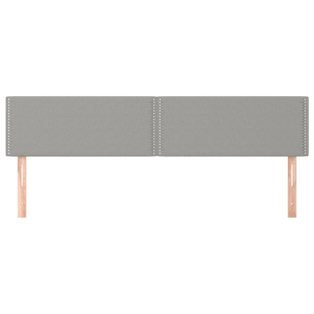 Hoofdborden 200x5x78/88 cm stof lichtgrijs is nu te koop bij PeponiXL, paradijselijk wonen!