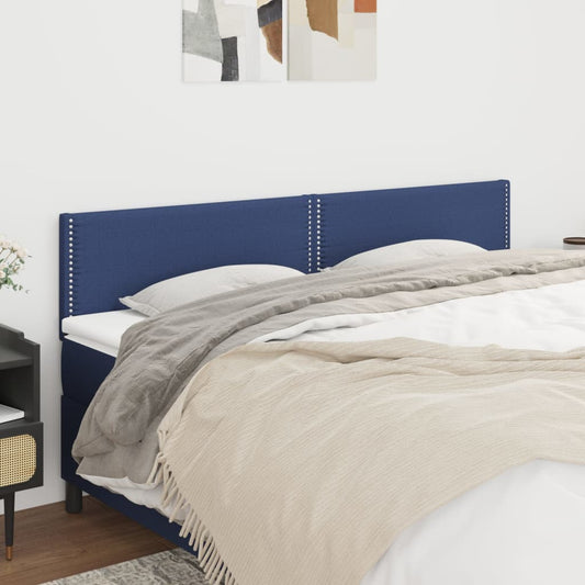 Hoofdborden 200x5x78/88 cm stof blauw is nu te koop bij PeponiXL, paradijselijk wonen!