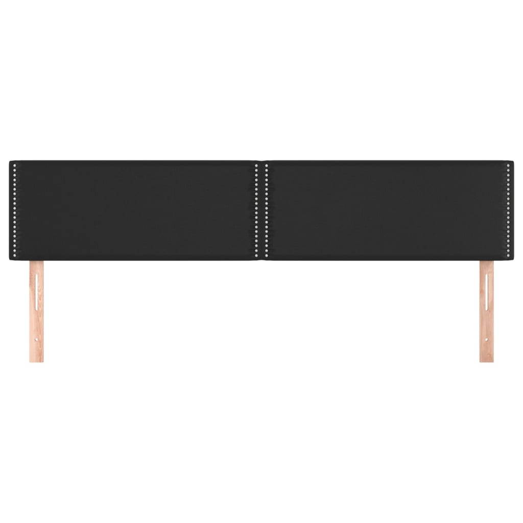 Hoofdborden 200x5x78/88 cm kunstleer zwart is nu te koop bij PeponiXL, paradijselijk wonen!