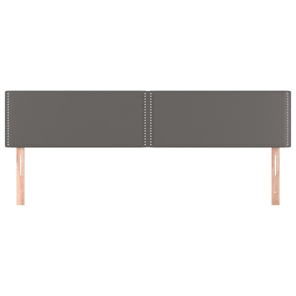 Hoofdborden 200x5x78/88 cm kunstleer grijs is nu te koop bij PeponiXL, paradijselijk wonen!