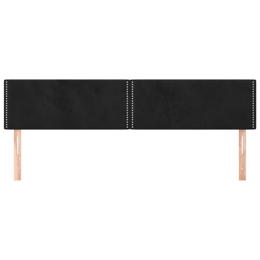 Hoofdborden 200x5x78/88 cm fluweel zwart is nu te koop bij PeponiXL, paradijselijk wonen!