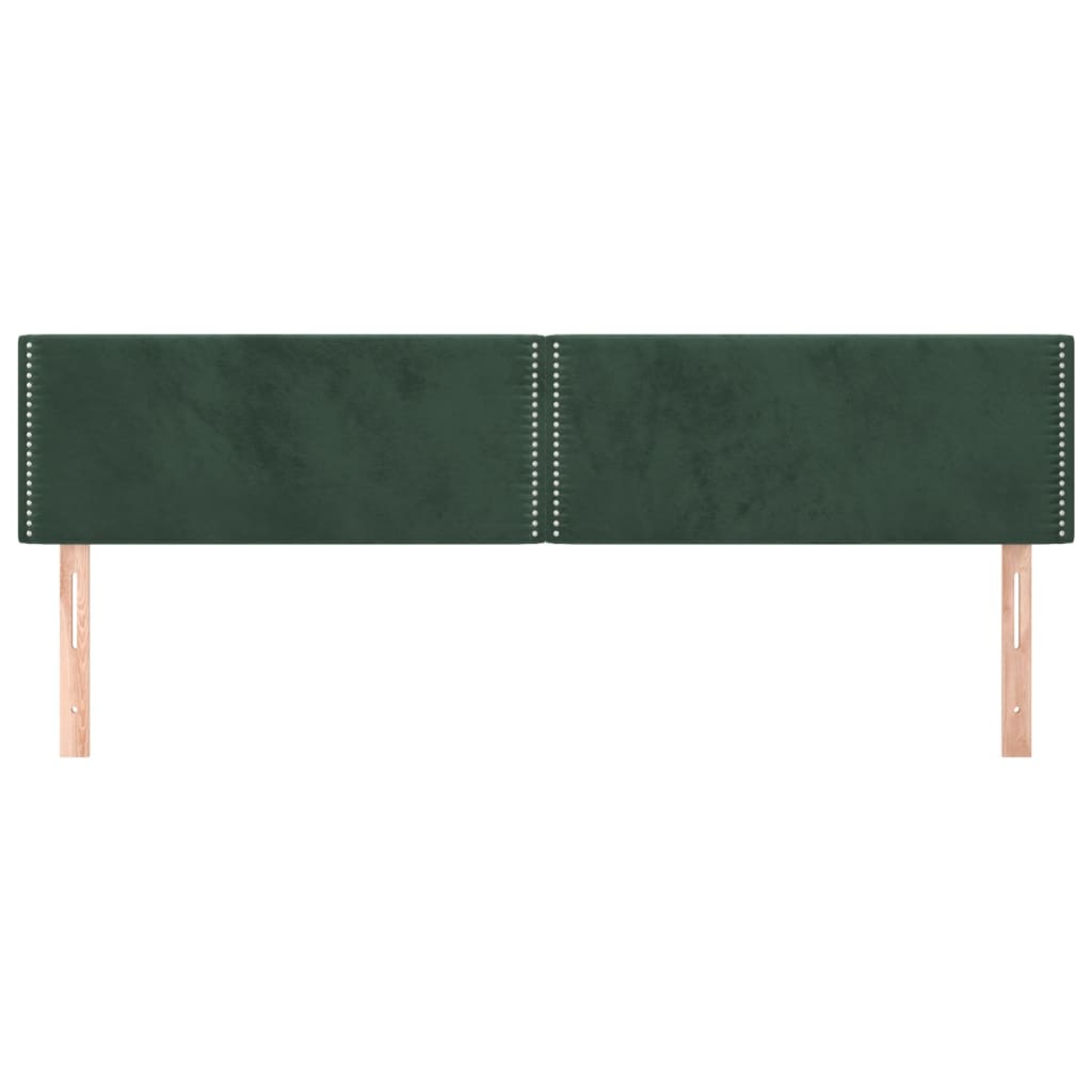 Hoofdborden 200x5x78/88 cm fluweel donkergroen is nu te koop bij PeponiXL, paradijselijk wonen!