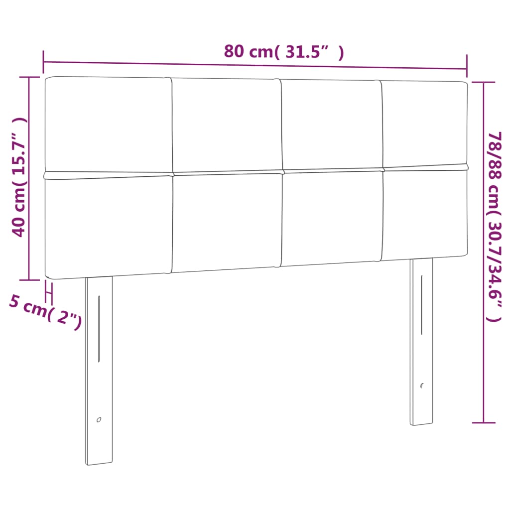 Hoofdbord 80x5x78/88 cm stof crèmekleurig is nu te koop bij PeponiXL, paradijselijk wonen!