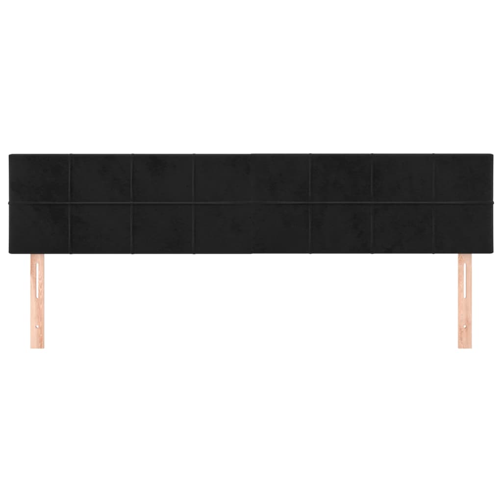 Hoofdborden 200x5x78/88 cm fluweel zwart is nu te koop bij PeponiXL, paradijselijk wonen!
