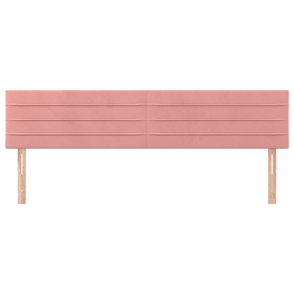 Hoofdborden 160x5x78/88 cm fluweel roze is nu te koop bij PeponiXL, paradijselijk wonen!