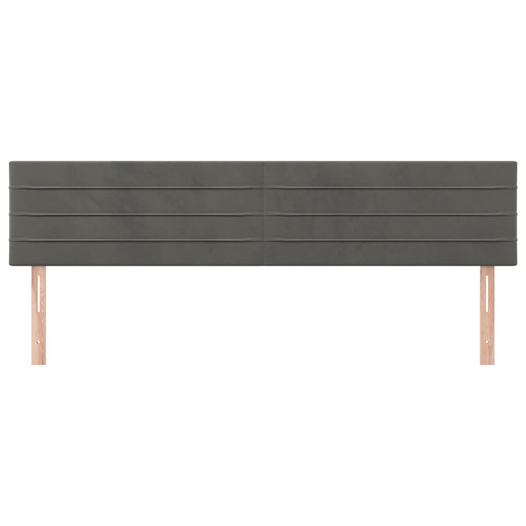 Hoofdborden 200x5x78/88 cm fluweel donkergrijs is nu te koop bij PeponiXL, paradijselijk wonen!
