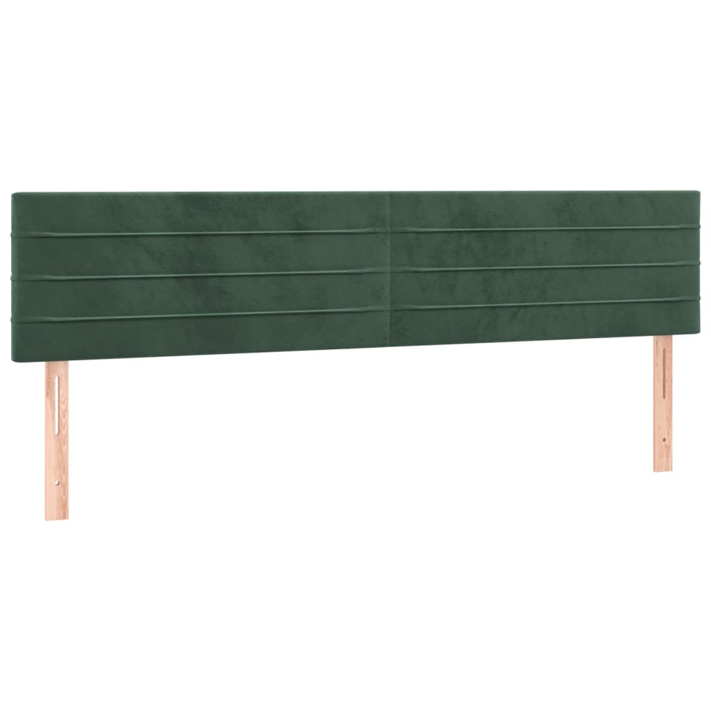 Hoofdborden 200x5x78/88 cm fluweel donkergroen is nu te koop bij PeponiXL, paradijselijk wonen!