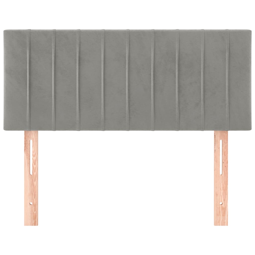Hoofdbord 80x5x78/88 cm fluweel lichtgrijs is nu te koop bij PeponiXL, paradijselijk wonen!