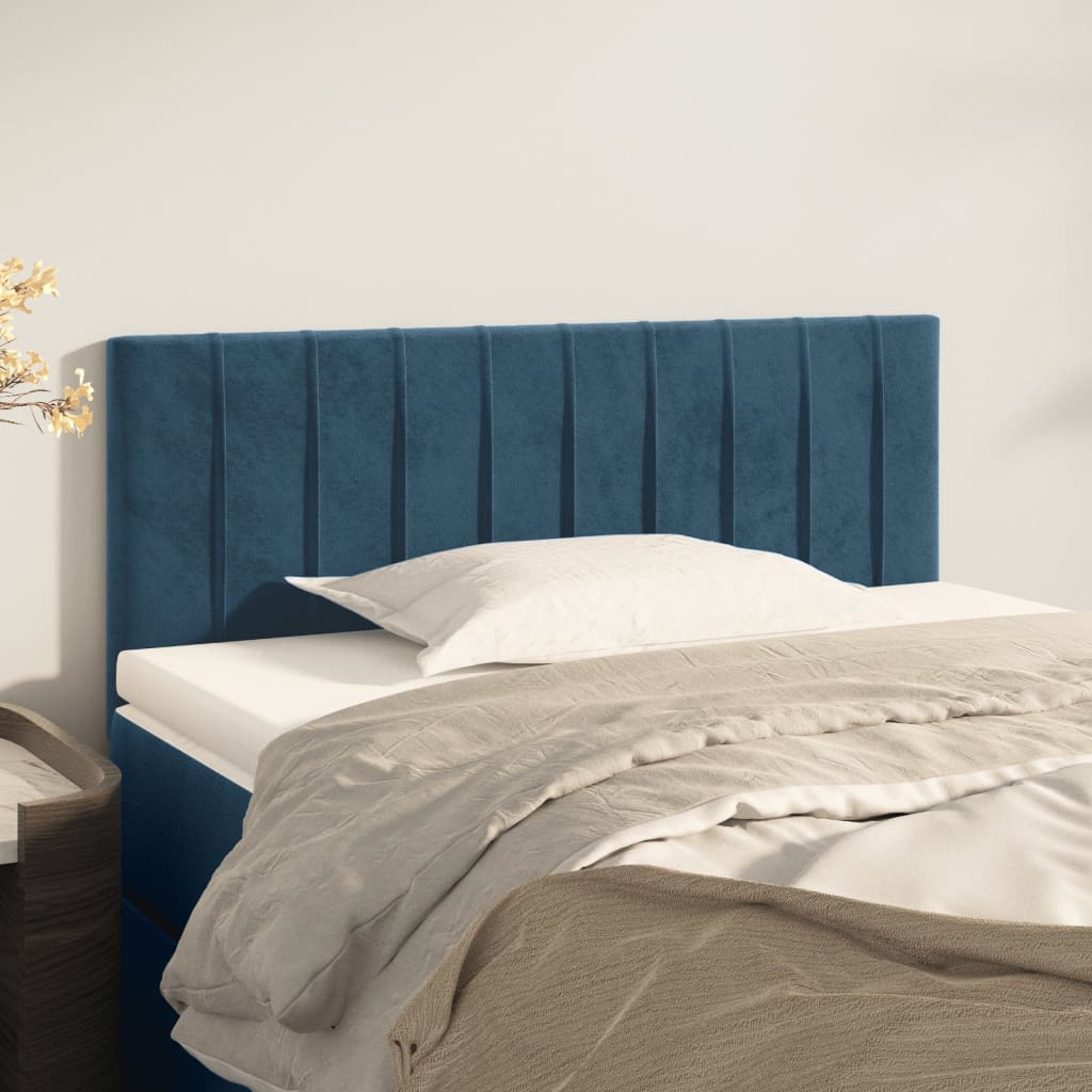 Hoofdbord 80x5x78/88 cm fluweel donkerblauw is nu te koop bij PeponiXL, paradijselijk wonen!