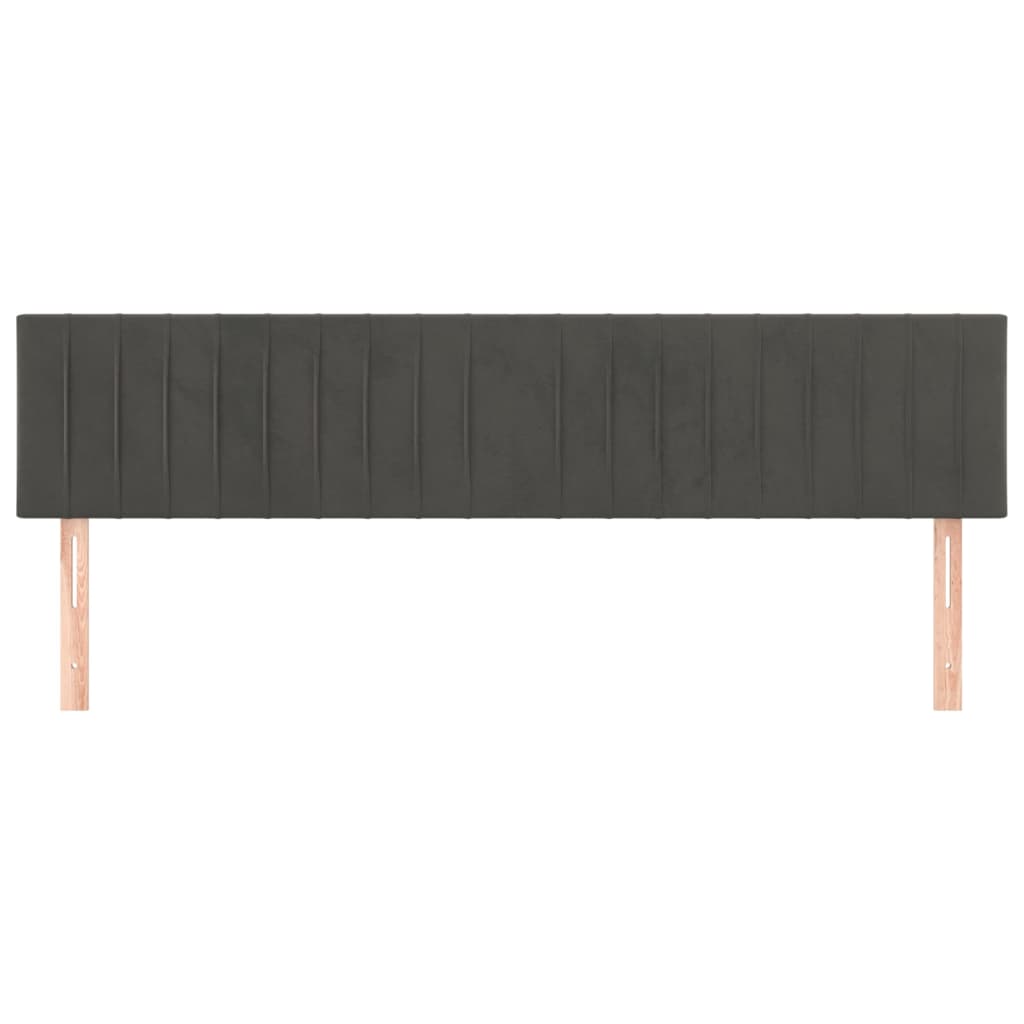 Hoofdborden 160x5x78/88 cm fluweel donkergrijs is nu te koop bij PeponiXL, paradijselijk wonen!