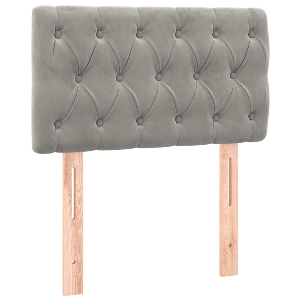 Hoofdbord 80x7x78/88 cm fluweel lichtgrijs is nu te koop bij PeponiXL, paradijselijk wonen!