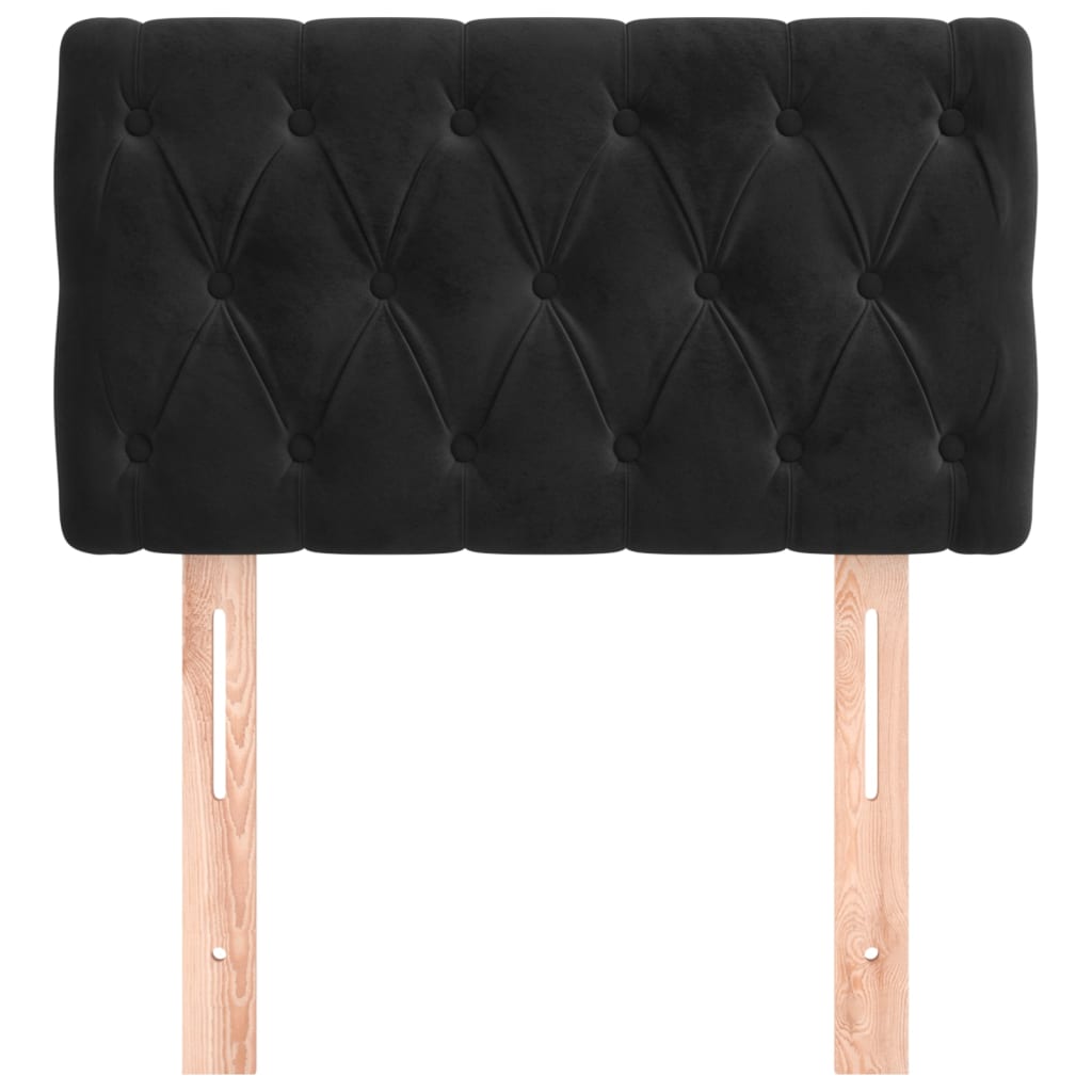 Hoofdbord 80x7x78/88 cm fluweel zwart is nu te koop bij PeponiXL, paradijselijk wonen!