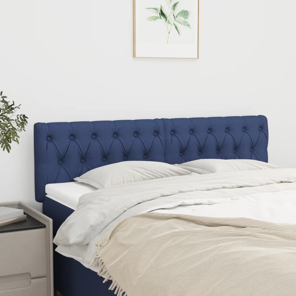 Hoofdborden 144x7x78/88 cm stof blauw is nu te koop bij PeponiXL, paradijselijk wonen!