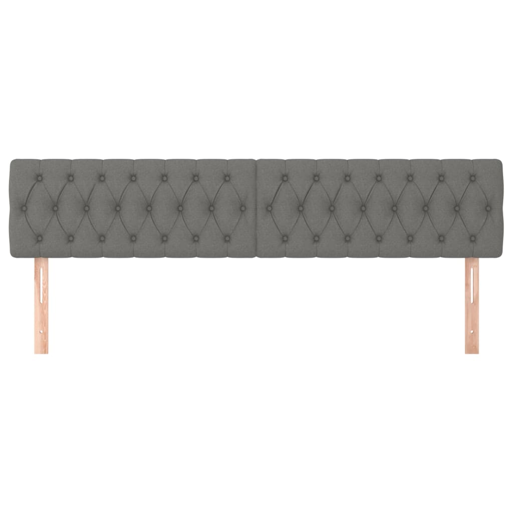 Hoofdborden 200x7x78/88 cm stof donkergrijs is nu te koop bij PeponiXL, paradijselijk wonen!