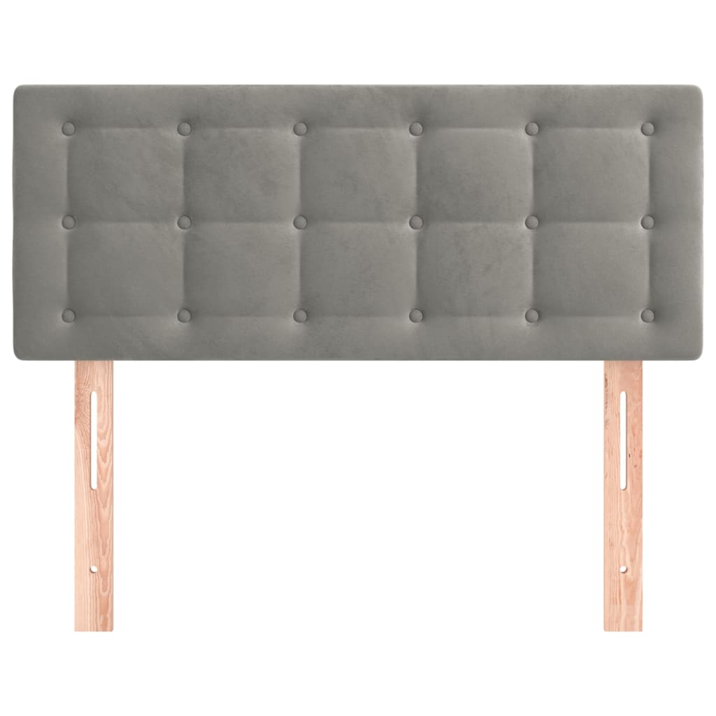 Hoofdbord 80x5x78/88 cm fluweel lichtgrijs is nu te koop bij PeponiXL, paradijselijk wonen!
