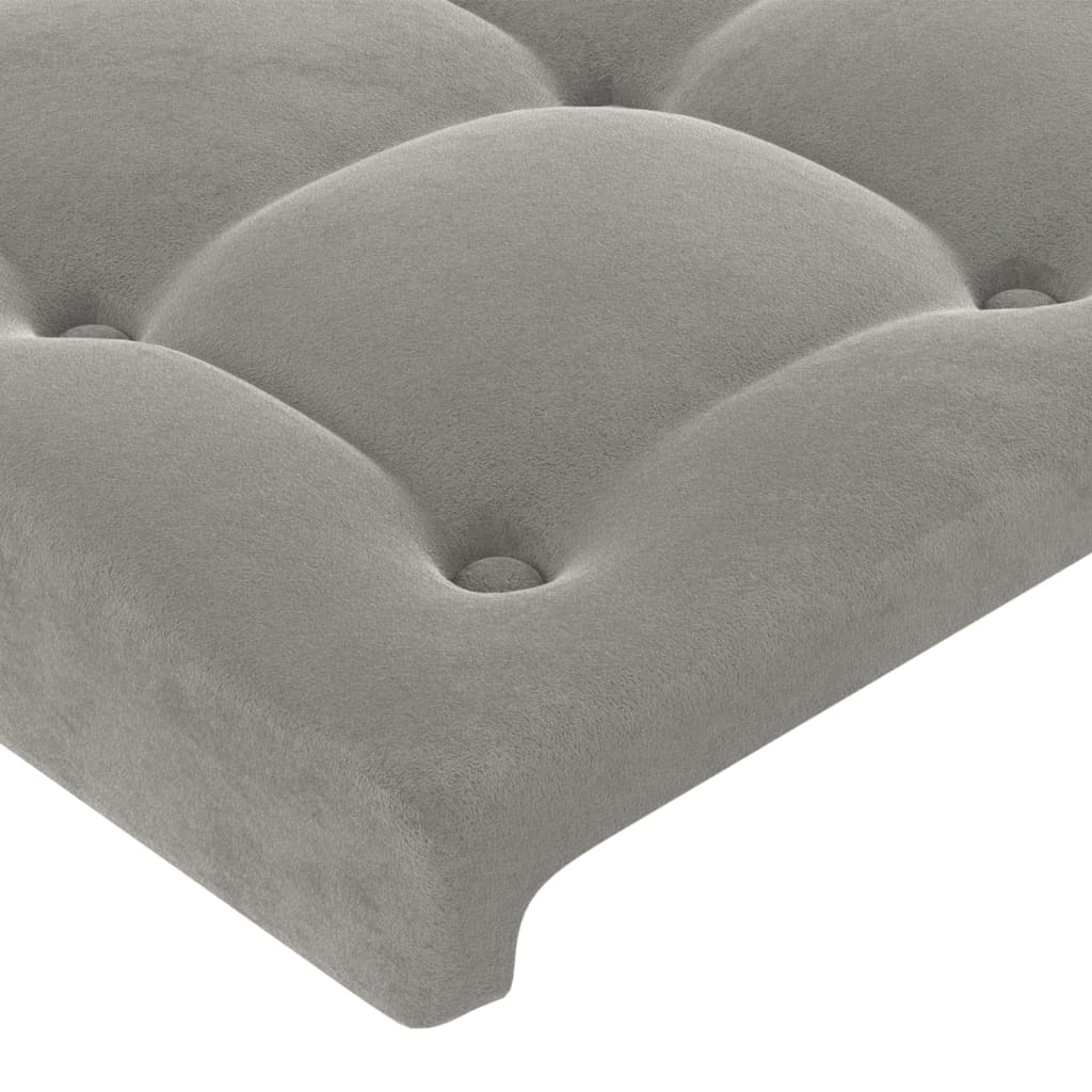 Hoofdbord 80x5x78/88 cm fluweel lichtgrijs is nu te koop bij PeponiXL, paradijselijk wonen!