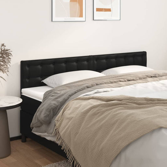 Hoofdborden 200x5x78/88 cm kunstleer zwart is nu te koop bij PeponiXL, paradijselijk wonen!