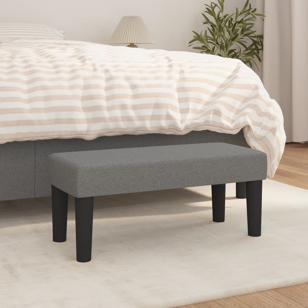 Bankje 70x30x30 cm stof donkergrijs is nu te koop bij PeponiXL, paradijselijk wonen!