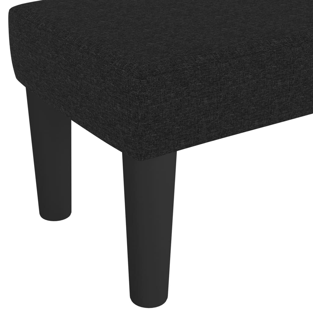 Bankje 70x30x30 cm stof zwart is nu te koop bij PeponiXL, paradijselijk wonen!