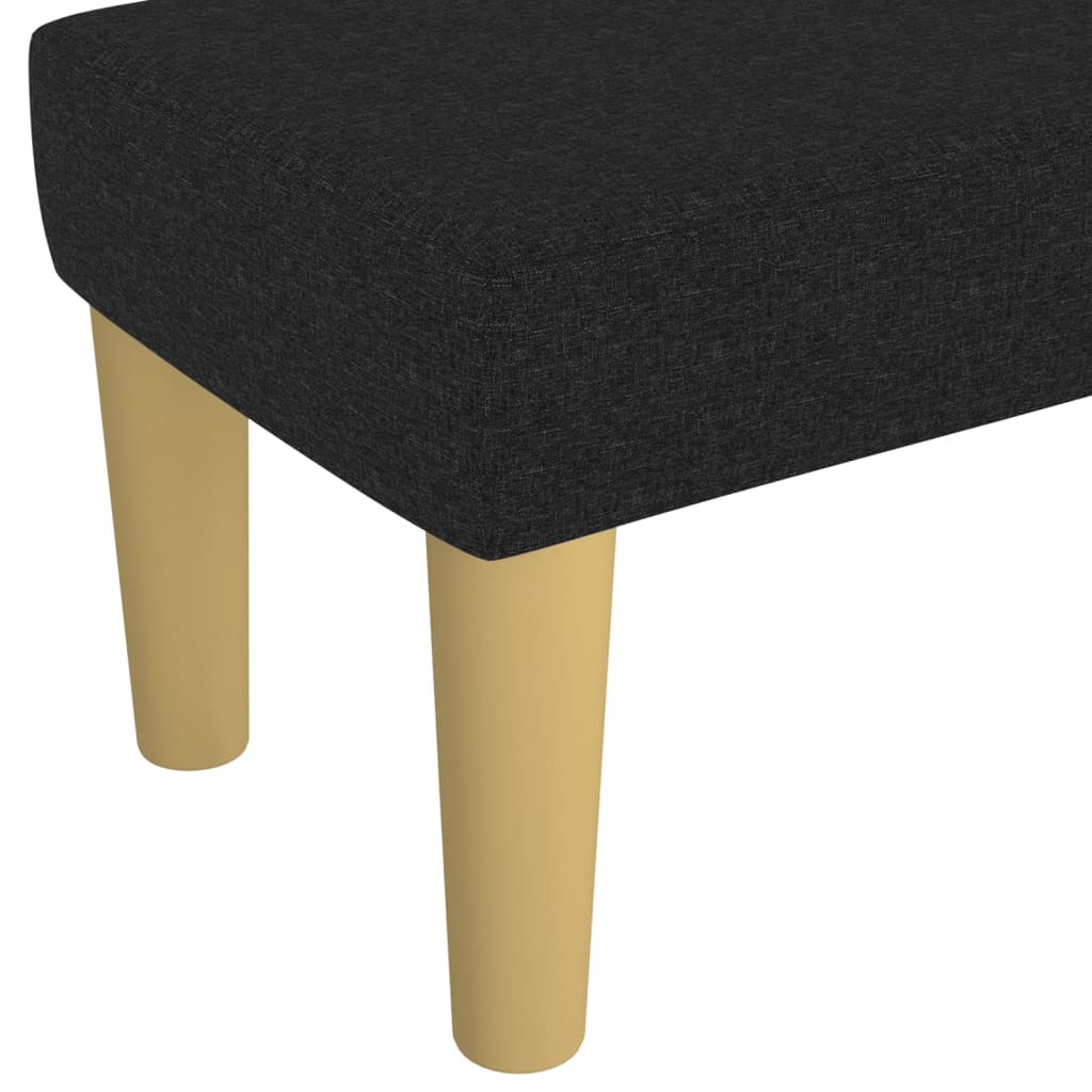 Bankje 70x30x30 cm stof zwart is nu te koop bij PeponiXL, paradijselijk wonen!