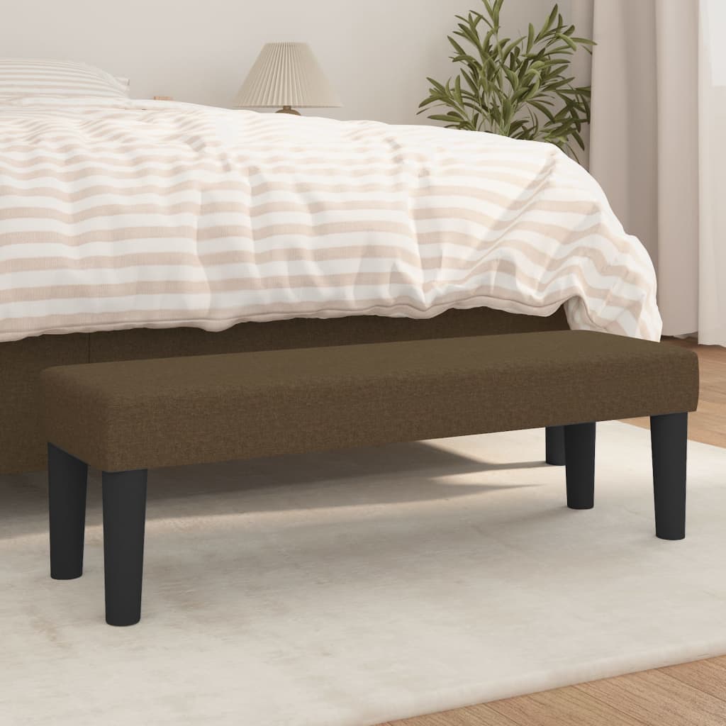 Bankje 100x30x30 cm stof donkerbruin is nu te koop bij PeponiXL, paradijselijk wonen!