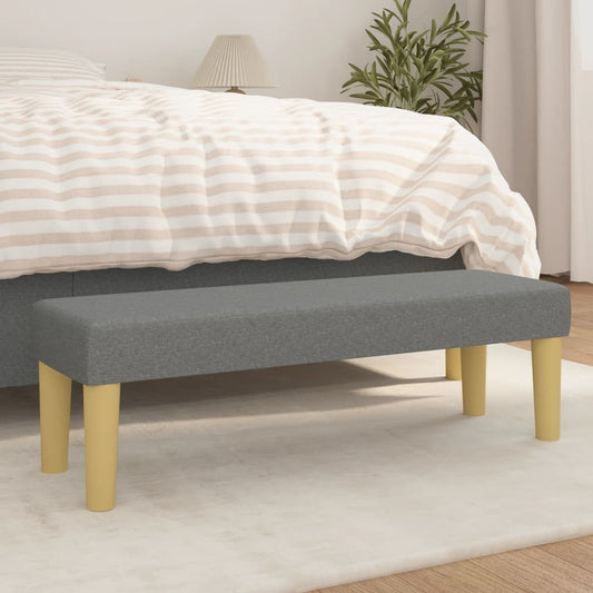 Bankje 100x30x30 cm stof donkergrijs is nu te koop bij PeponiXL, paradijselijk wonen!