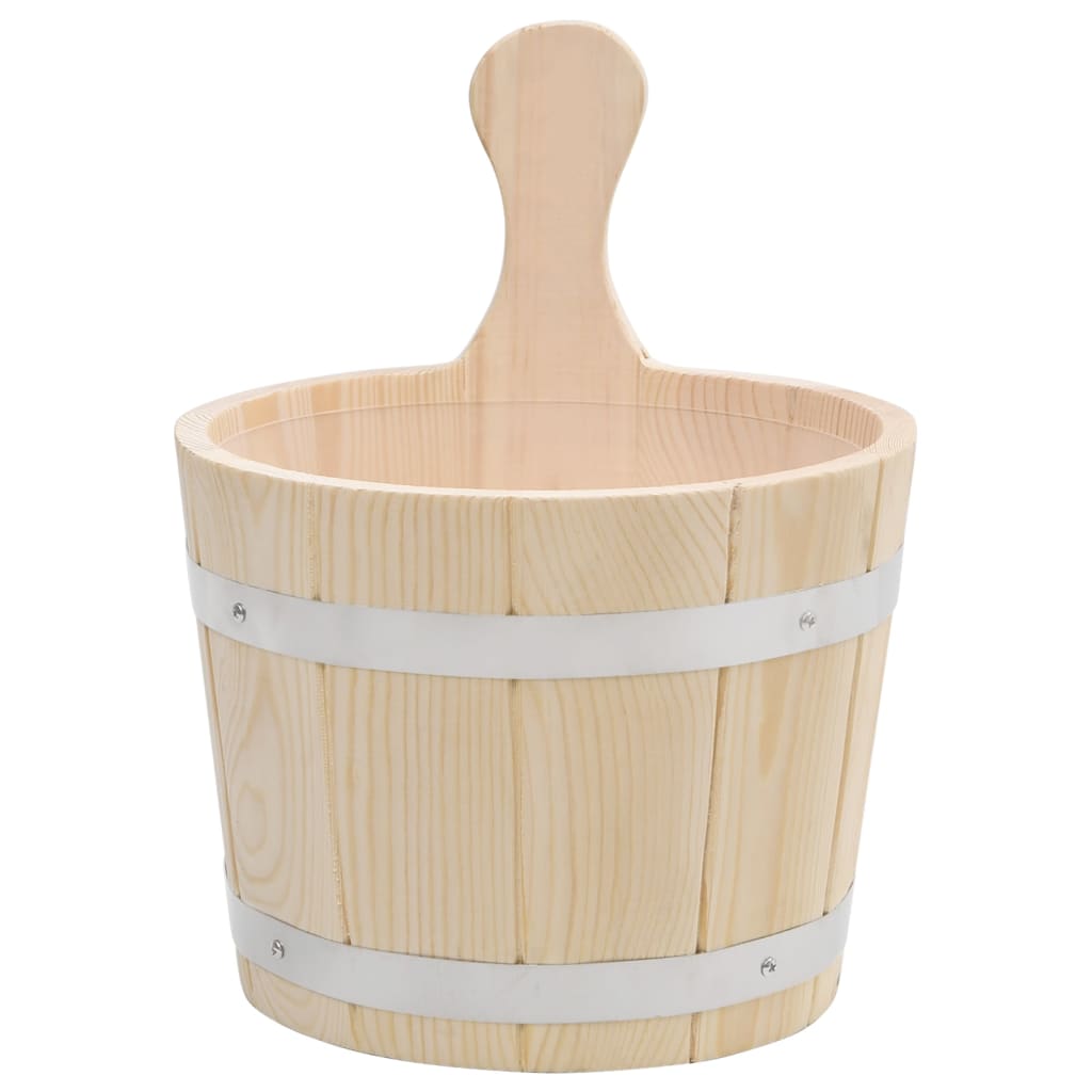 Saunaset emmer en lepel massief grenenhout is nu te koop bij PeponiXL, paradijselijk wonen!
