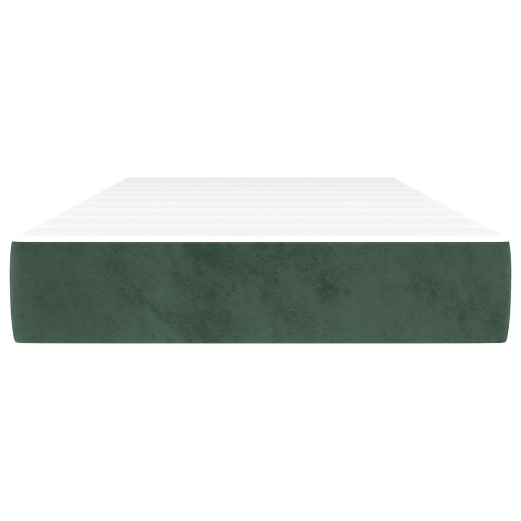 Pocketveringmatras medium 90x190x20 cm fluweel donkergroen is nu te koop bij PeponiXL, paradijselijk wonen!