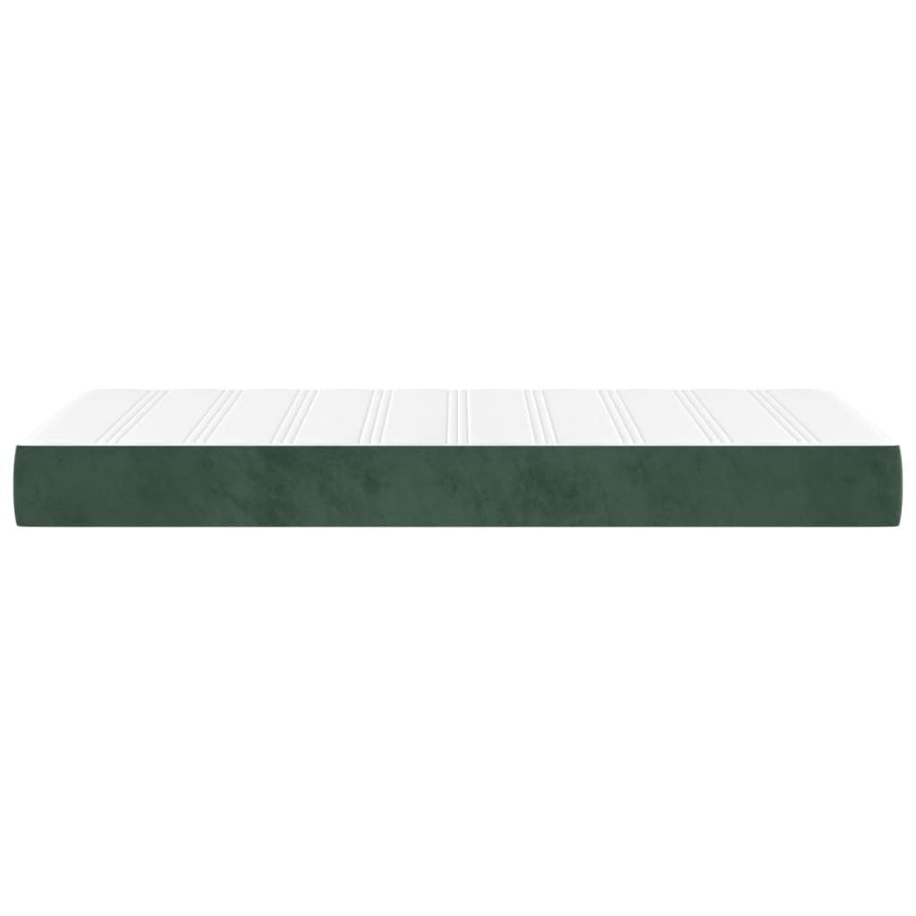 Pocketveringmatras medium 90x190x20 cm fluweel donkergroen is nu te koop bij PeponiXL, paradijselijk wonen!