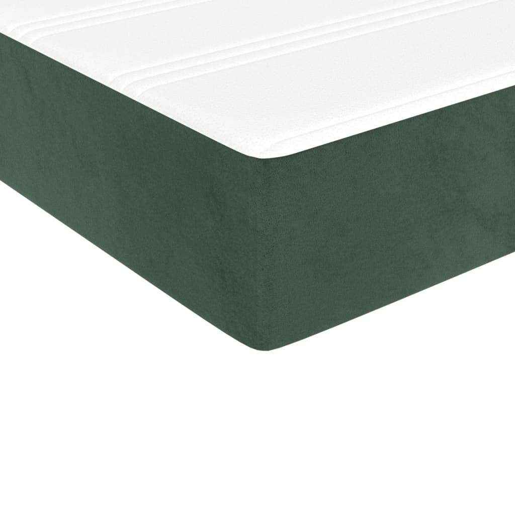 Pocketveringmatras medium 90x190x20 cm fluweel donkergroen is nu te koop bij PeponiXL, paradijselijk wonen!