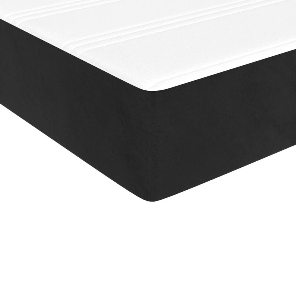 Pocketveringmatras medium 100x200x20 cm fluweel zwart is nu te koop bij PeponiXL, paradijselijk wonen!
