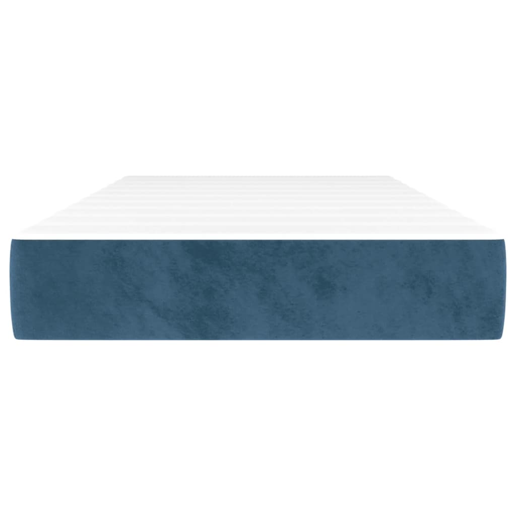 Pocketveringmatras medium 100x200x20 cm fluweel donkerblauw is nu te koop bij PeponiXL, paradijselijk wonen!