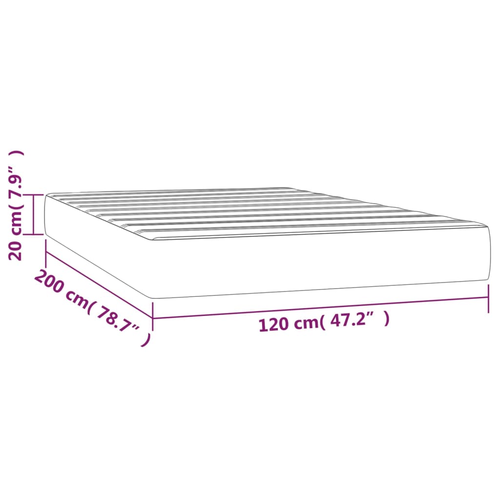 Pocketveringmatras 120x200x20 cm stof taupe is nu te koop bij PeponiXL, paradijselijk wonen!