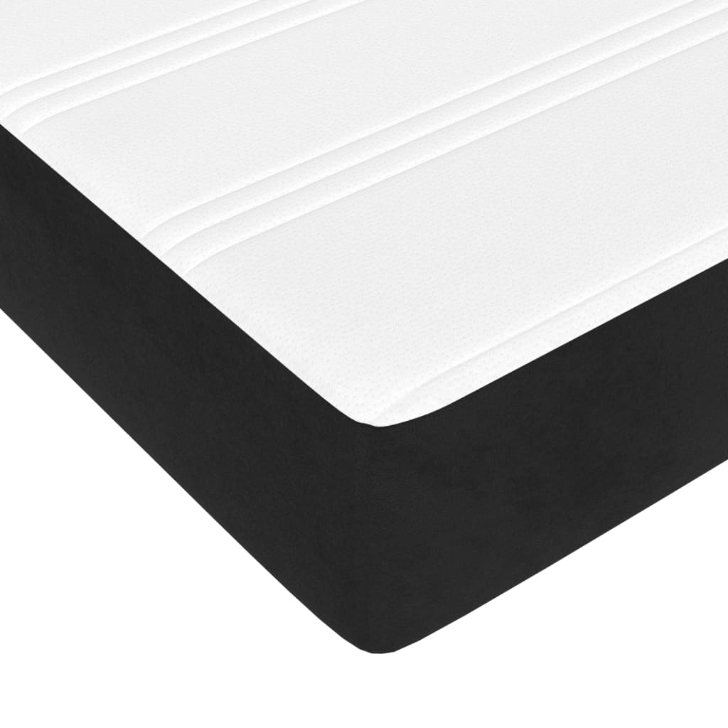Pocketveringmatras medium 120x200x20 cm fluweel zwart is nu te koop bij PeponiXL, paradijselijk wonen!