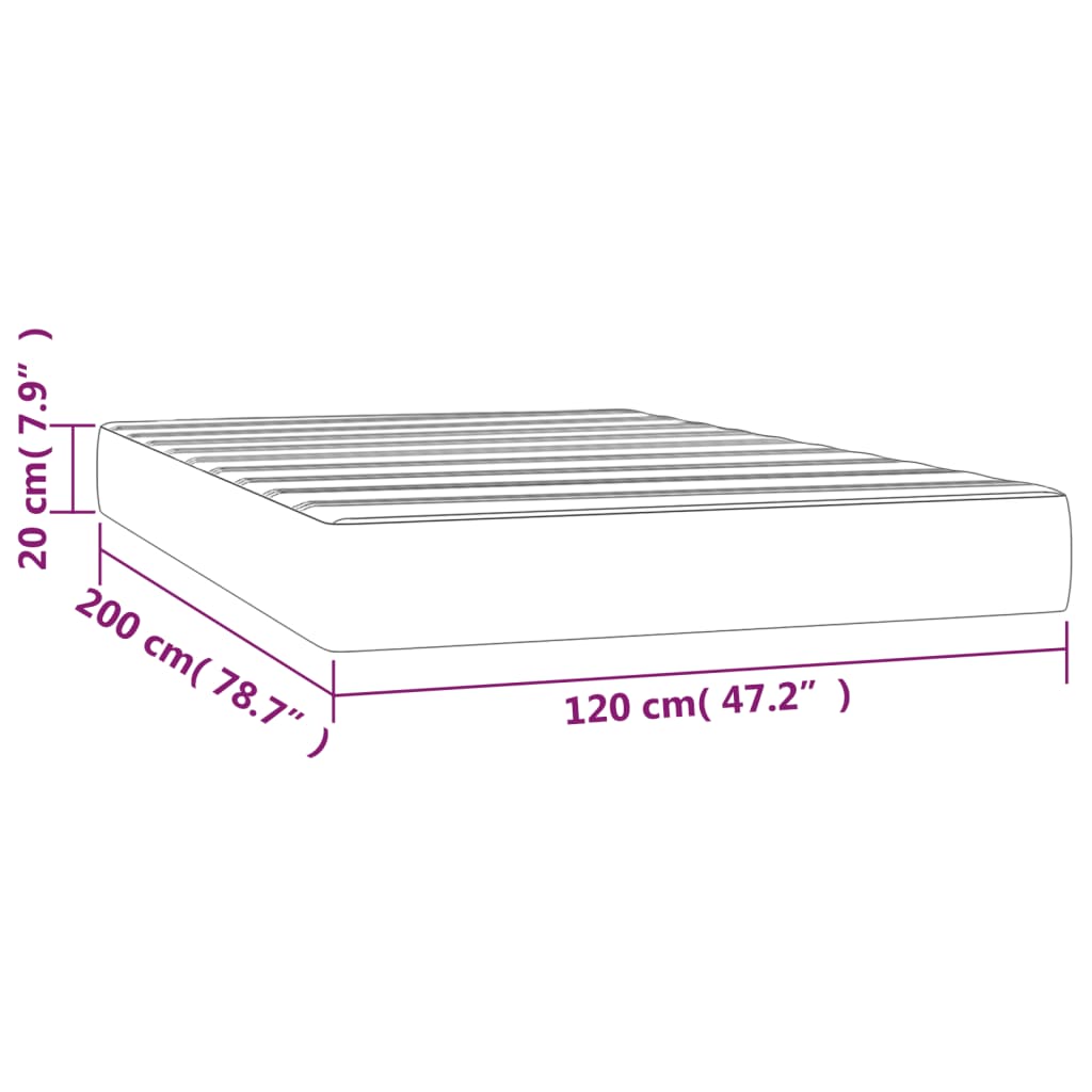 Pocketveringmatras medium 120x200x20 cm fluweel zwart is nu te koop bij PeponiXL, paradijselijk wonen!
