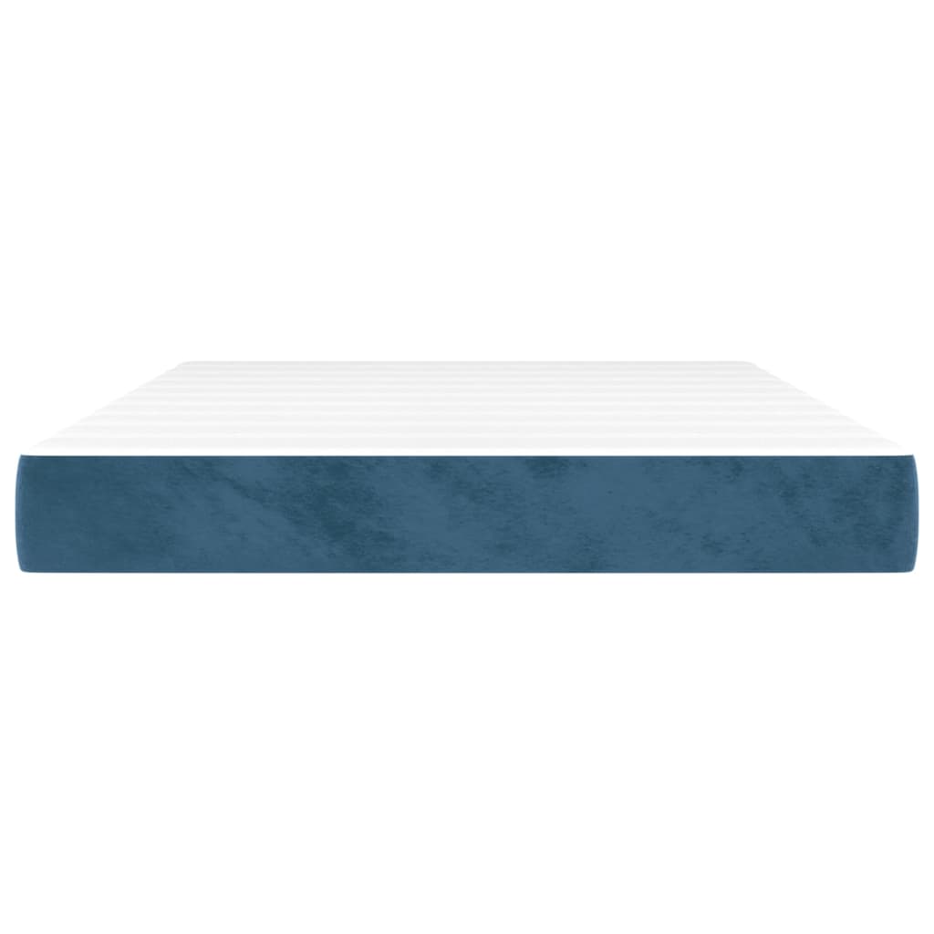 Pocketveringmatras medium 140x190x20 cm fluweel donkerblauw is nu te koop bij PeponiXL, paradijselijk wonen!