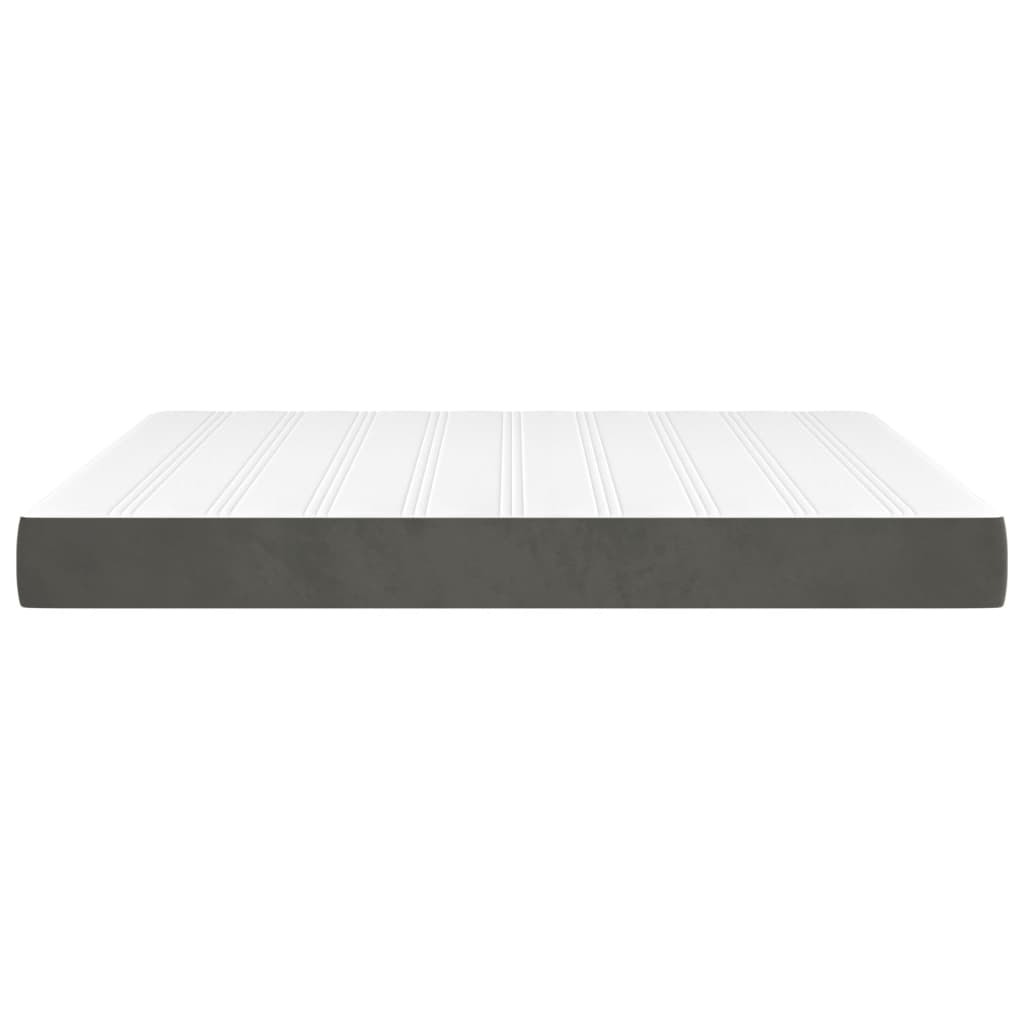 Pocketveringmatras medium 180x200x20 cm fluweel donkergrijs is nu te koop bij PeponiXL, paradijselijk wonen!