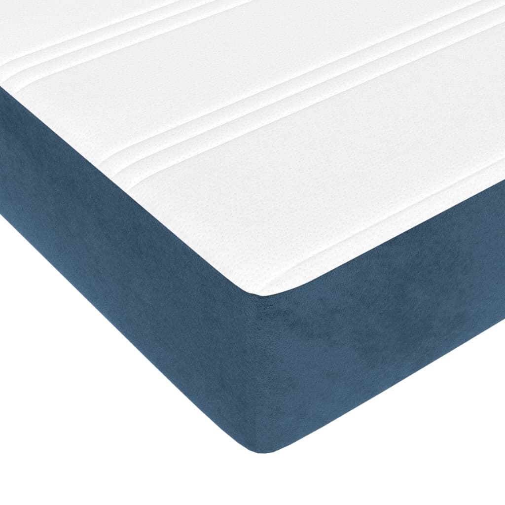 Pocketveringmatras medium 180x200x20 cm fluweel donkerblauw is nu te koop bij PeponiXL, paradijselijk wonen!
