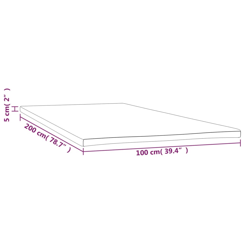 Dekmatras 100x200x5 cm is nu te koop bij PeponiXL, paradijselijk wonen!
