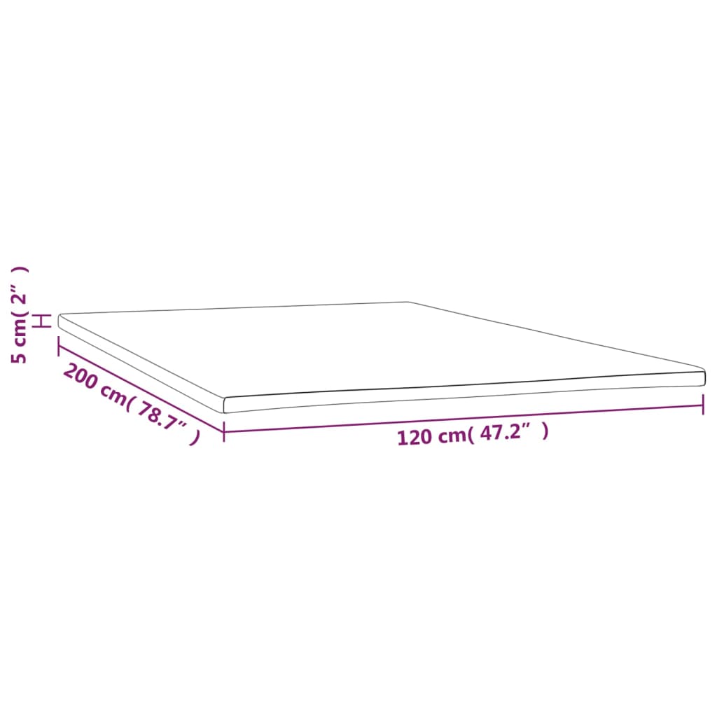 Dekmatras 120x200x5 cm is nu te koop bij PeponiXL, paradijselijk wonen!