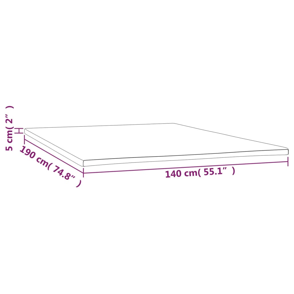 Dekmatras 140x190x5 cm is nu te koop bij PeponiXL, paradijselijk wonen!