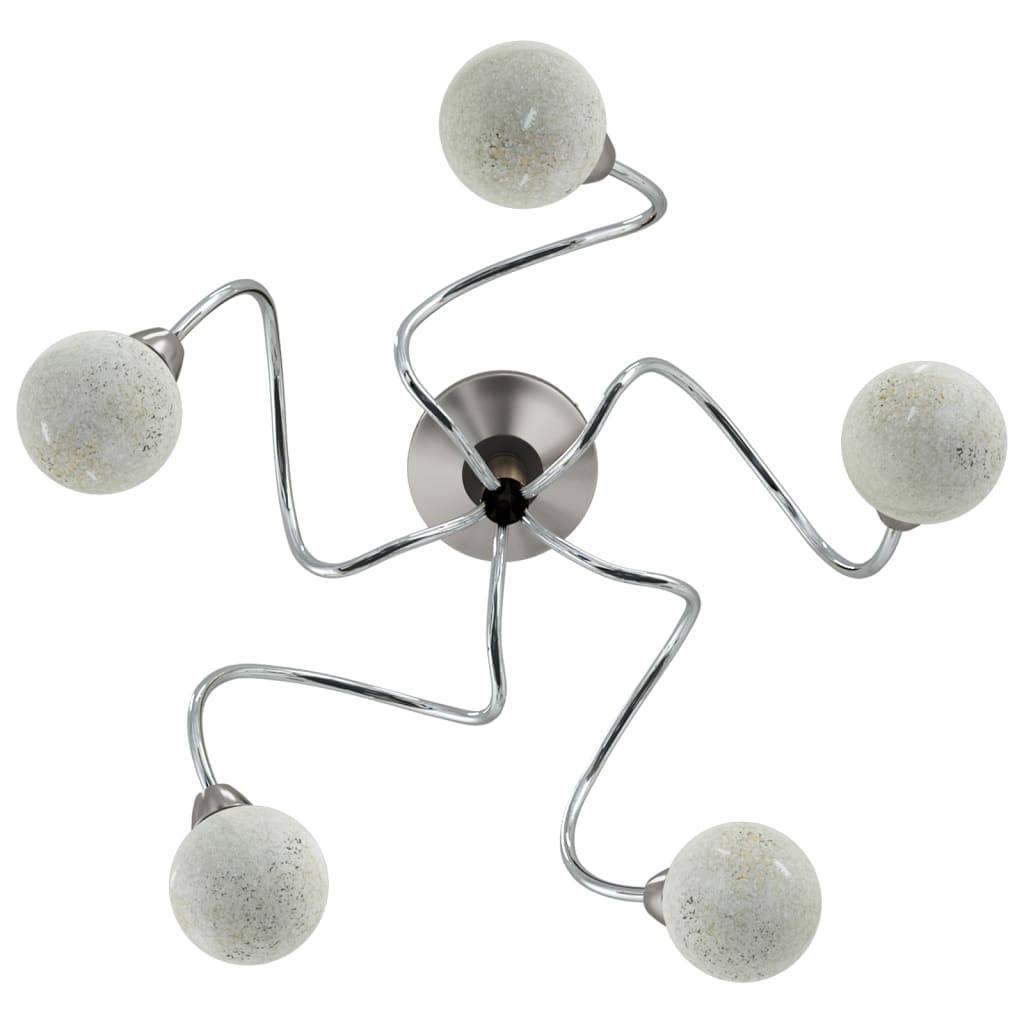Plafondlamp met glasbollen rond 5xG9 is nu te koop bij PeponiXL, paradijselijk wonen!