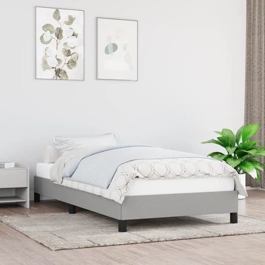 Bedframe zonder matras 80x200 cm stof lichtgrijs is nu te koop bij PeponiXL, paradijselijk wonen!