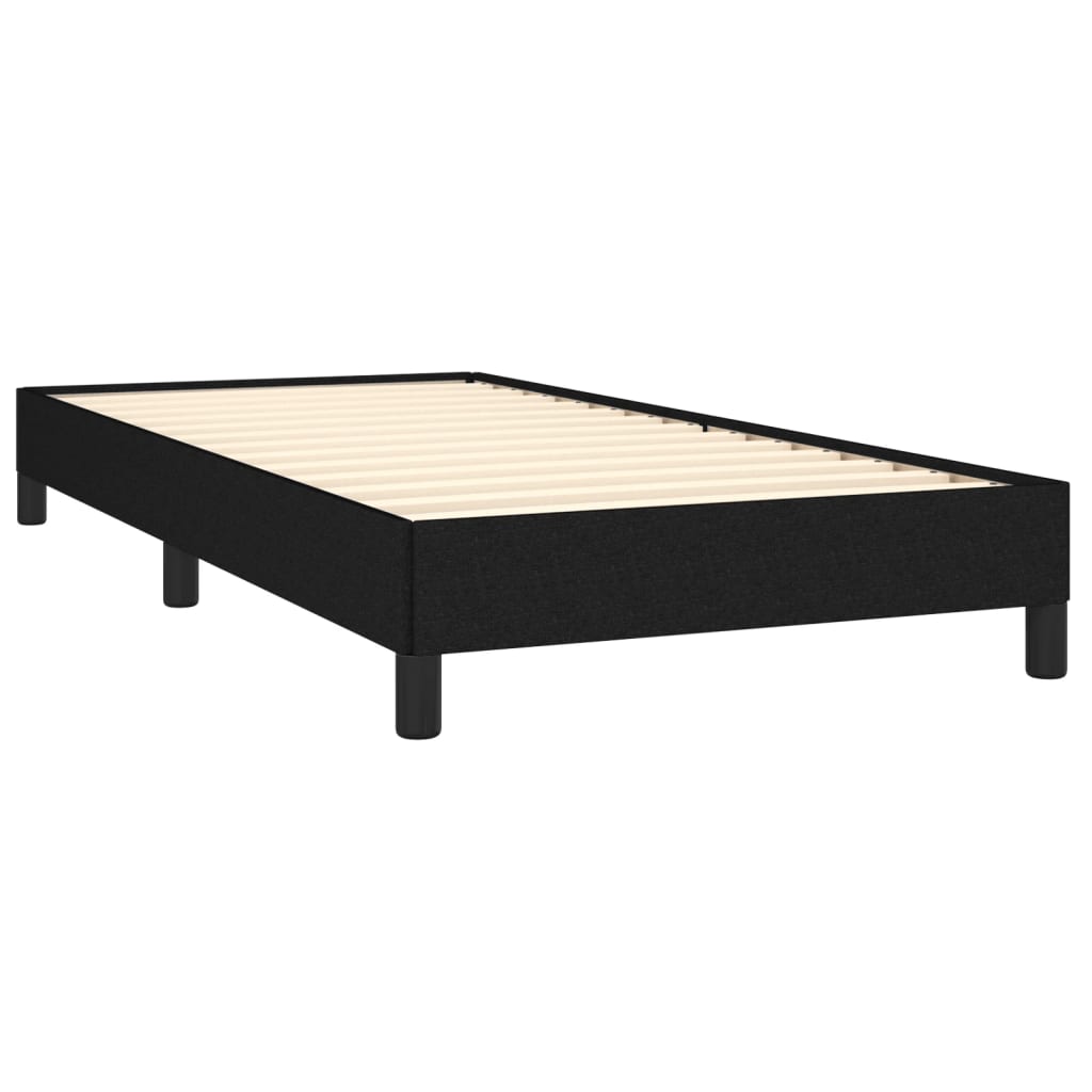 Bedframe zonder matras 80x200 cm stof zwart is nu te koop bij PeponiXL, paradijselijk wonen!